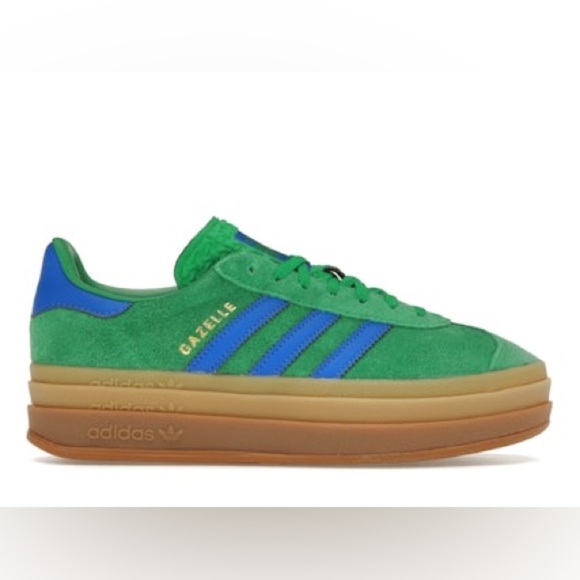 ADIDAS ORIGINALS Gazelle Bold Sneakers Green and Blue - Picture 7 of 7